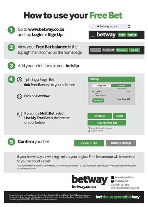 How to use a Betway Free Bet 